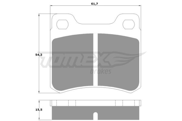 TOMEX BRAKES Piduriklotsi komplekt,ketaspidur TX 10-371